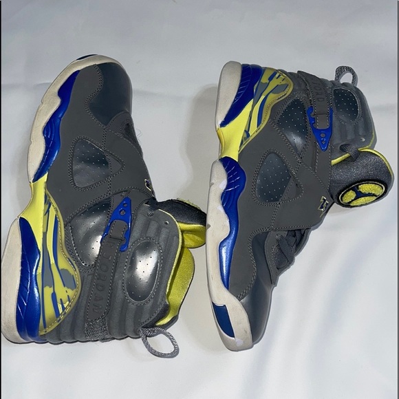 SOLD on eBay! Nike Air Jordan VIII 8 Retro GS GREY VIOLET BLUE 580528-038 SZ:7Y - Picture 2 of 16